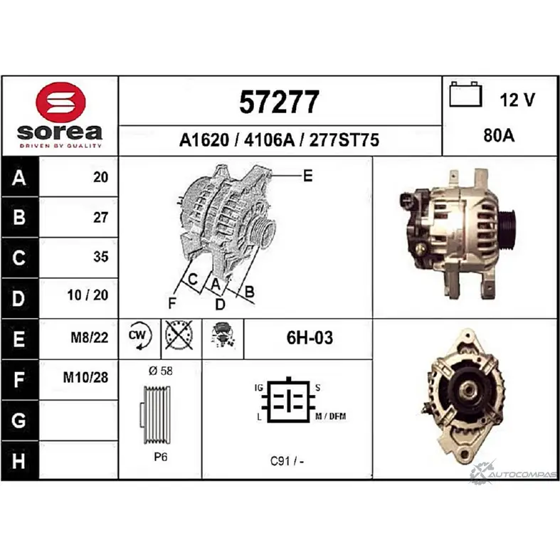 Генератор EAI 57277 2802910 4106A 277 ST75