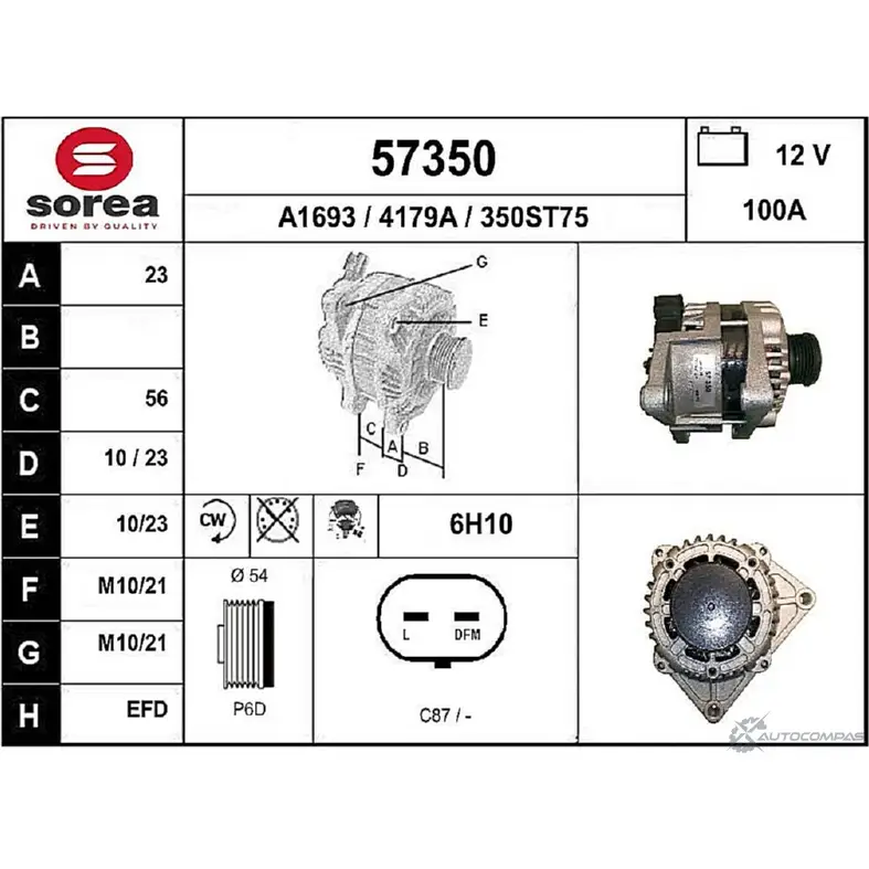 Генератор EAI 57350 2802982 4179A 350 ST75
