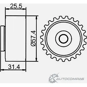 Паразитный обводной ролик ремня ГРМ GMB YG LWN1B 1420562697 GT80980 изображение 3