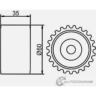 Паразитный обводной ролик ремня ГРМ GMB E1FZ4 3T 1420562713 GT90130 изображение 3