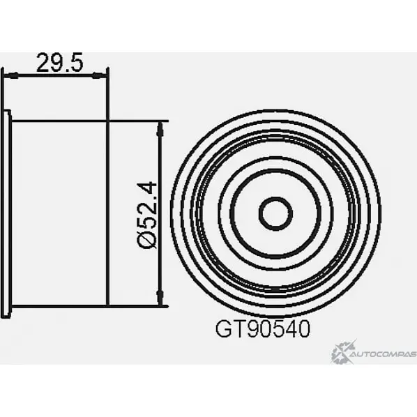 Паразитный обводной ролик ремня ГРМ GMB 0FF 7D 1420562749 GT90540 изображение 3