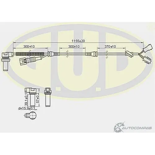Датчик abs G.U.D. 1422946445 GABS01011 NP07 JV6 S32UNIN