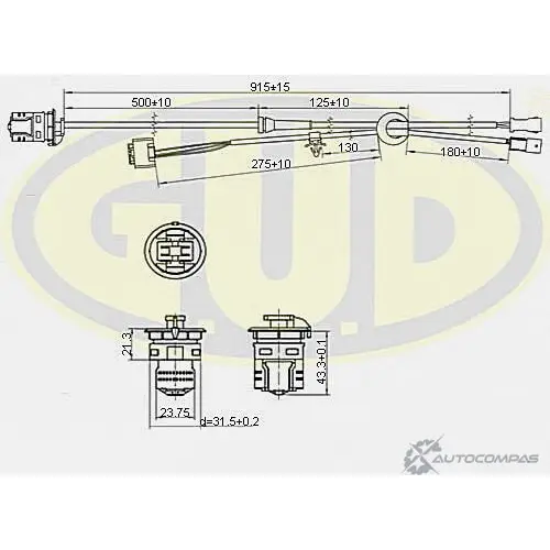 Датчик abs G.U.D. 1422946430 41HD9 S GABS01014 U3BGDM