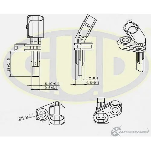 Датчик abs G.U.D. IV4U X4 1422946424 MHMAZLR GABS01019 изображение 0