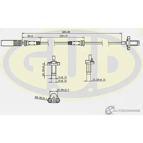 Датчик abs G.U.D. ERRJ7 GABS01203 1422946396 M WLQ27 изображение 0