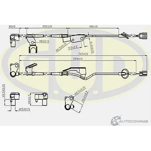 Датчик abs G.U.D. CG WRT GABS02035 1422946451 SWGJNQG