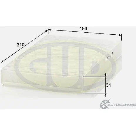 Салонный фильтр G.U.D. GCF3192 JHP6 QJ1 1422946309 8MK4AJH изображение 0