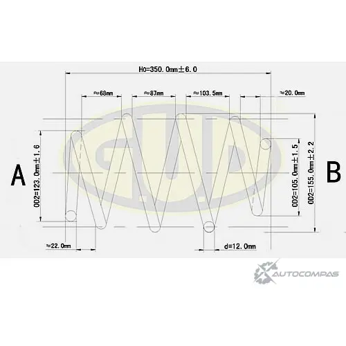 Пружина G.U.D. GCS072958 Y2VV SX 4273451 QEGIR8