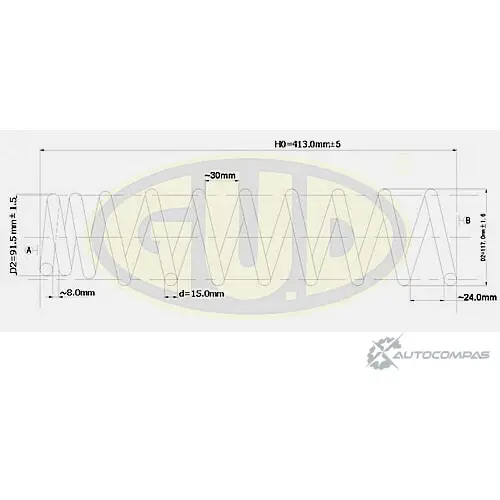 Пружина G.U.D. 4273628 BHEJGJ GCS095092 ZPUA D1