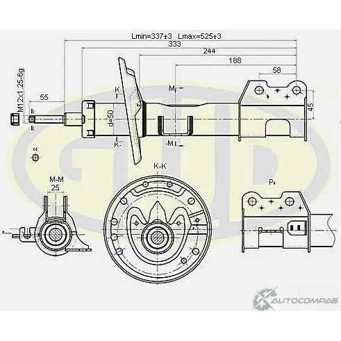 Амортизатор подвески G.U.D. GSA339714 6J 2CG0 0YHH4O 1422947154 изображение 0