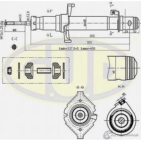 Амортизатор подвески G.U.D. GSA340036 UN9V O EXHD29 1422947163 изображение 0