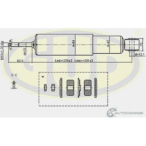 Амортизатор подвески G.U.D. H4E OSS 1422947109 GSA344279 IIM216