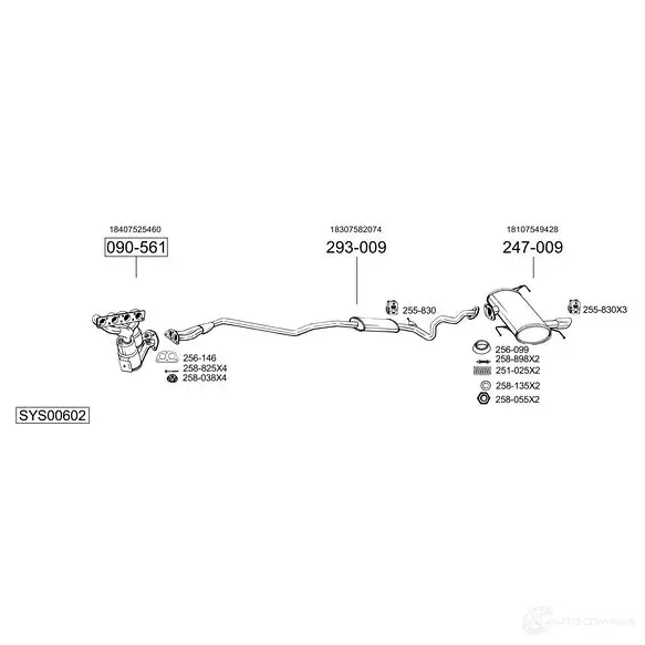Катализатор BOSAL 528064 099241 R 01X1 3351640992413 изображение 0