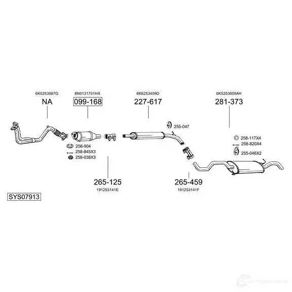 Выхлопная труба глушителя BOSAL 534770 3351644334158 M4 EO2VL 433415 изображение 0