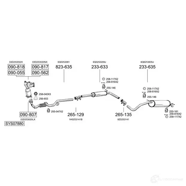 Резонатор BOSAL T277 GJC 3351642888516 534482 288851 изображение 0