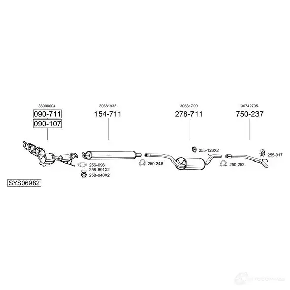 Резонатор BOSAL 533417 281613 F EN69PS 3351642816137