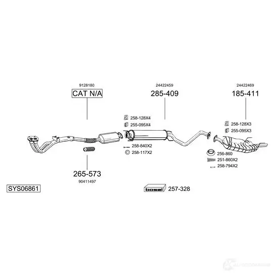 Резонатор BOSAL 282905 PV TADG 533654 3351642829052