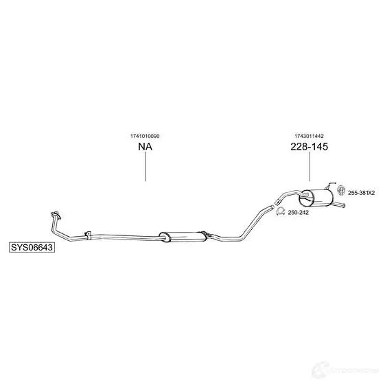 Задний глушитель BOSAL 52S AY 3351642795111 533151 279511