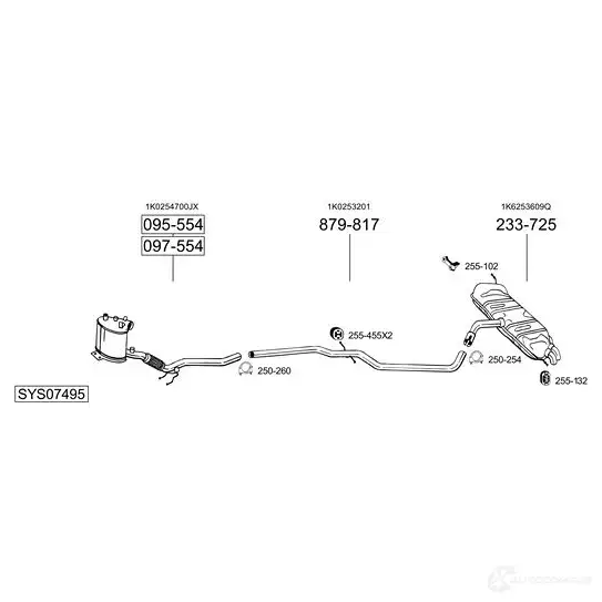Задний глушитель BOSAL 284469 LOUJMS Y 3351642844697 533963 изображение 0