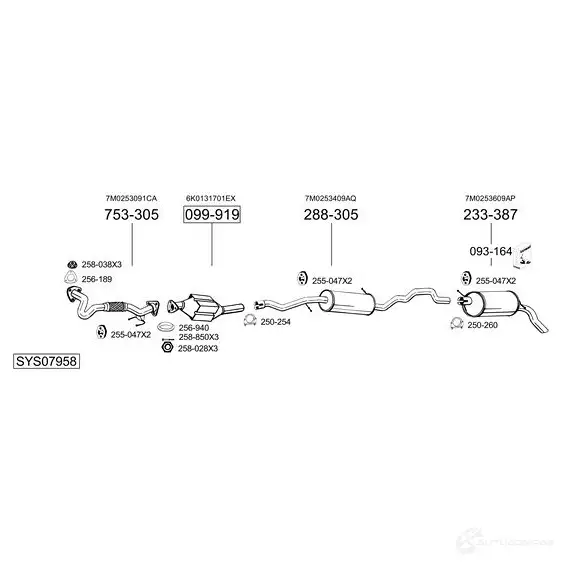 Задний глушитель BOSAL 5C51F4 Z 534564 3351642910590 291059