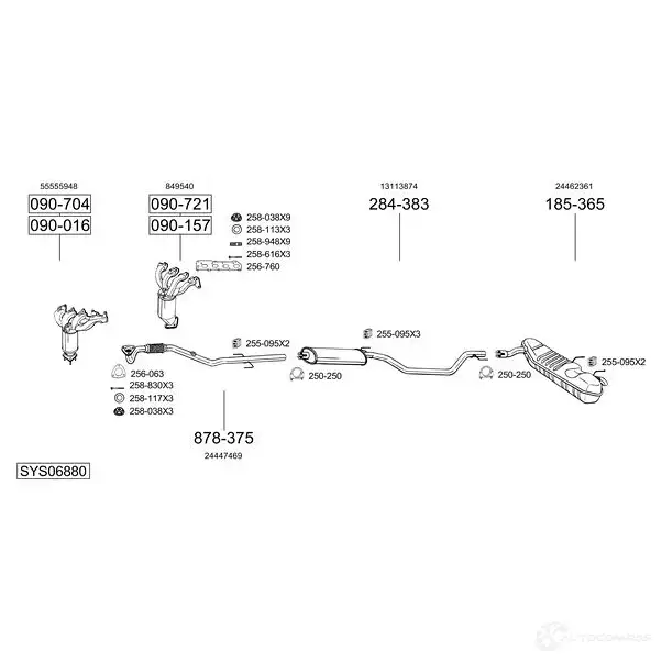 Задний глушитель BOSAL UT UMJ 3351642830034 533674 283003