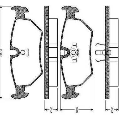 Тормозные колодки, дисковые, комплект BOSCH 0986tb2144 D 517 7396 1193496183 D 517 7396