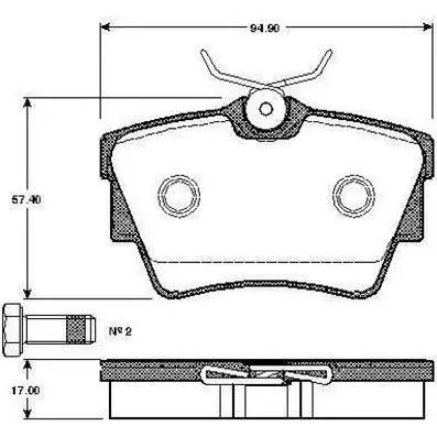 Тормозные колодки, дисковые, комплект BOSCH 1197986169 3AJ XDMG 4047024113800 0986tb2737