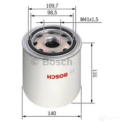 Картридж осушителя воздуха системы сжатого воздуха BOSCH 0986628257 343528 RDWBFD8 Z 8257 изображение 2