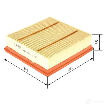 Воздушный фильтр BOSCH 1193529539 1PFAW0F S 0498 f026400498 изображение 9