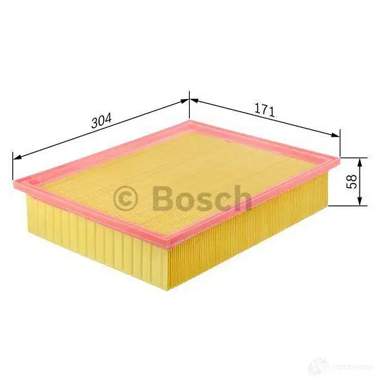 Воздушный фильтр BOSCH S 3701 1457433701 AF-MB-2 349334 - Изображение 1
