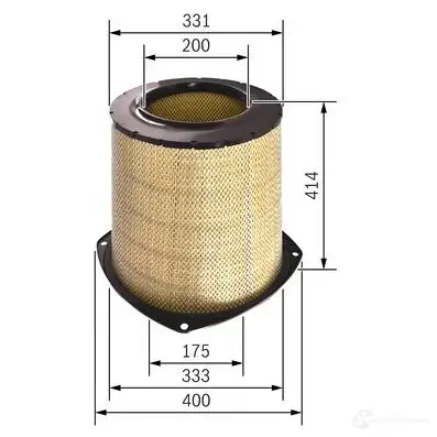 Воздушный фильтр BOSCH 370062 f026400207 JR20SO S 0207 - Изображение 1