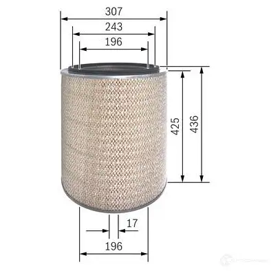 Воздушный фильтр BOSCH 1193529620 S 0604 XYKQ30 f026400604 изображение 3