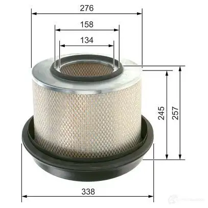 Воздушный фильтр BOSCH 1457429985 1437240825 CTXC 2 изображение 5