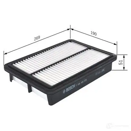 Воздушный фильтр BOSCH S 0530 f026400530 IS8B8 1193529569 изображение 4
