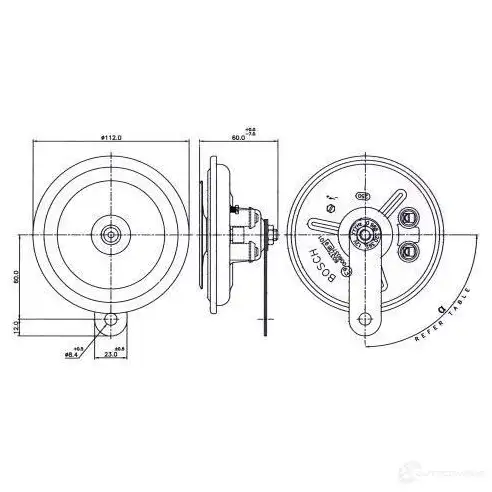 Пневматический звуковой сигнал BOSCH VZH 7739 0320143902 323377 3165142024745 изображение 2