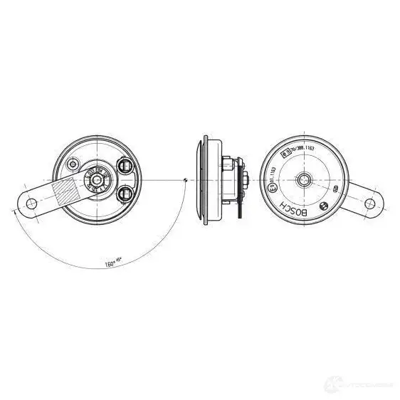 Пневматический звуковой сигнал BOSCH 1438217384 W9JI XPU 6033fb4106
