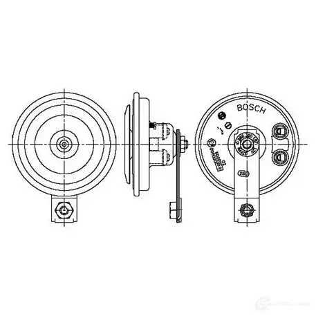 Пневматический звуковой сигнал BOSCH 0320043802 MS OPQ 323335 3165142094380 изображение 2