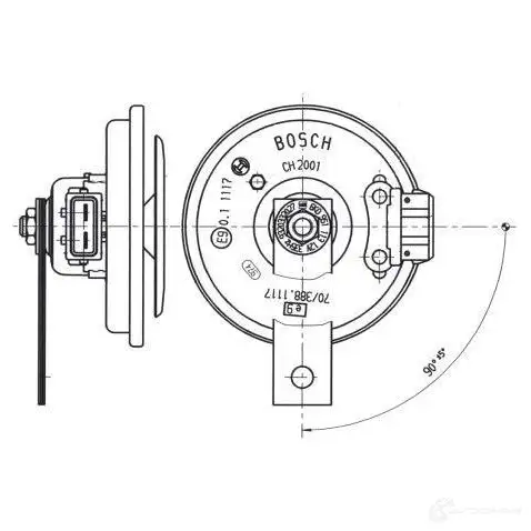 Пневматический звуковой сигнал BOSCH QW0JW 9320332027 365095 FC 4 изображение 0