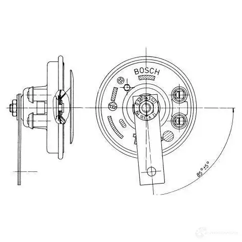 Пневматический звуковой сигнал BOSCH Q PLJR4Y 323303 0320043021 3165141857498 изображение 0