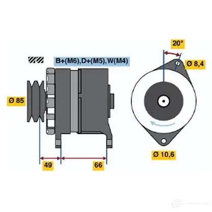 Генератор BOSCH X06BI 332328 37 25 0986037251