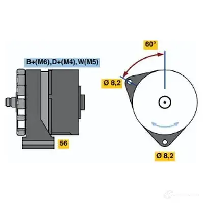 Генератор BOSCH Q3P2D 332002 313 2 0986031320 изображение 0