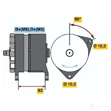 Генератор BOSCH N1 (-) 14V 31/70A 304782 0120469845 R4LWO