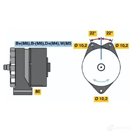 Генератор BOSCH 3 562 0986035620 UTEQPNN 332220 изображение 0