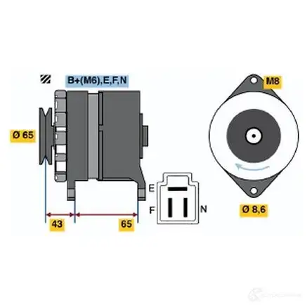 Генератор BOSCH 3 238 0986032381 U438T2R 332042