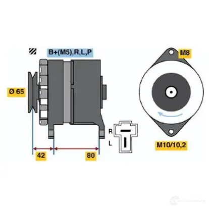 Генератор BOSCH 0986032641 HC5JYQI 326 4 332050