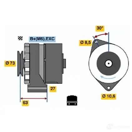 Генератор BOSCH 332029 3 177 0986031771 Y13W46
