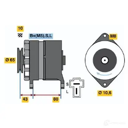 Генератор BOSCH 0986035401 332210 0SLZEP 3 540
