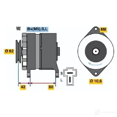 Генератор BOSCH M7UVG 332052 3 266 0986032661