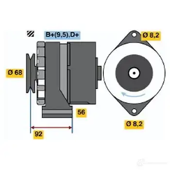 Генератор BOSCH 36 93 332309 GQPQP 0986036930