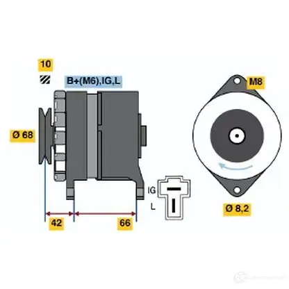 Генератор BOSCH 0986036501 365 0 332276 M5IAMZ
